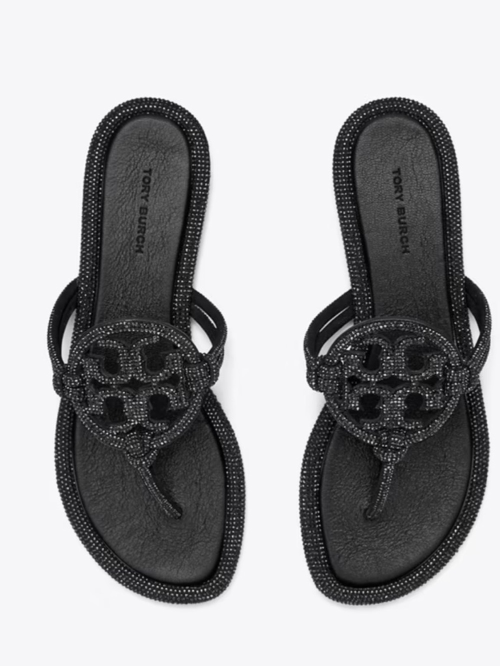 Inspired  Black Miller Pavé Slide Sandal size 42